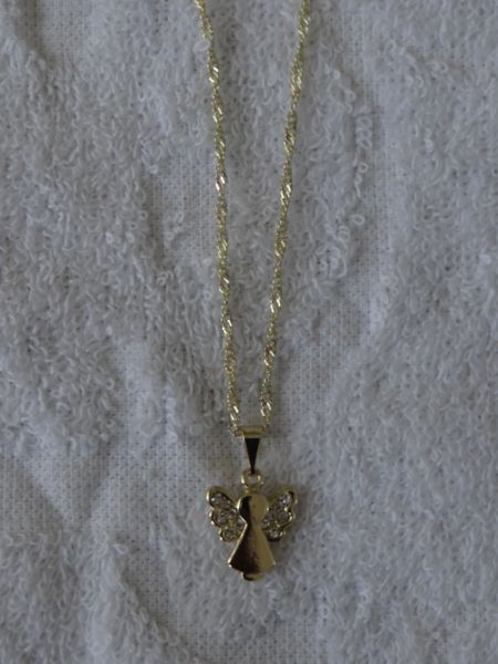 Gargantilha c/pingente de Anjo c/strass